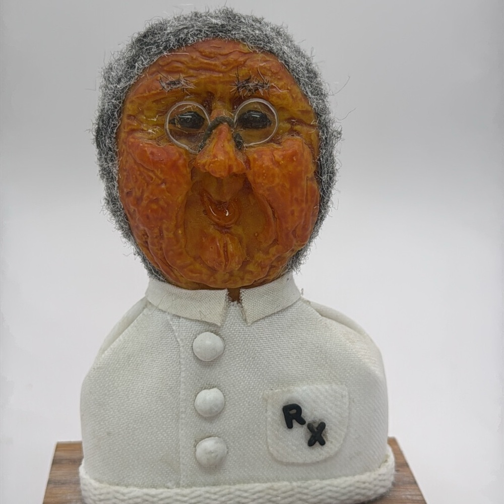 Pharmacist Rx Vintage Leathermans (?) Apple Sculpture PHARMACIST